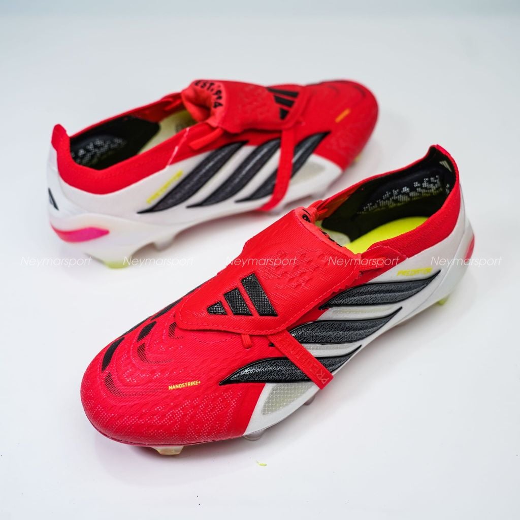 Giày đá bóng cỏ tự nhiên adidas Predator Elite Fold-over Tongue FG Born For Goals - Lucid Red/Core Black/Footwear White JS0380