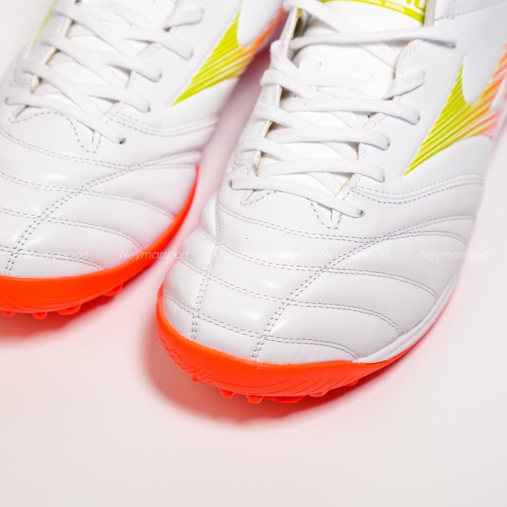 Giày đá bóng cỏ nhân tạo Mizuno Morelia Neo V Pro TF Prism White - White/Evening Primrose/Lava Orange P1GD268454