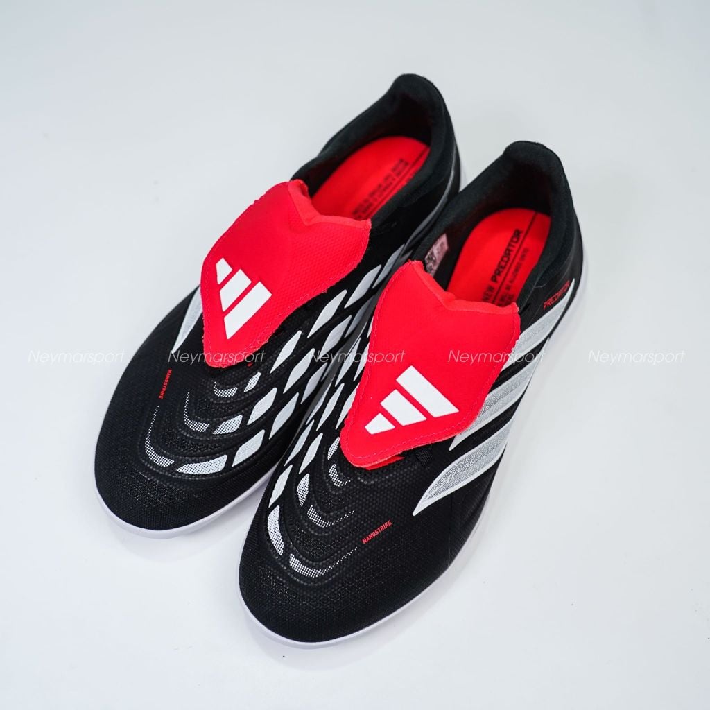 Giày đá bóng cỏ nhân tạo adidas Predator League Fold-over Tongue TF Immortal DNA - Iron Metal/Footwear White/Lucid Red JR5029