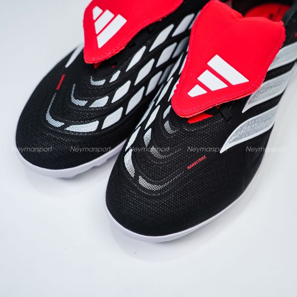 Giày đá bóng cỏ nhân tạo adidas Predator League Fold-over Tongue TF Immortal DNA - Iron Metal/Footwear White/Lucid Red JR5029
