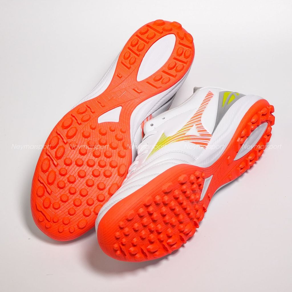 Giày đá bóng cỏ nhân tạo Mizuno Morelia Neo V Pro TF Prism White - White/Evening Primrose/Lava Orange P1GD268454