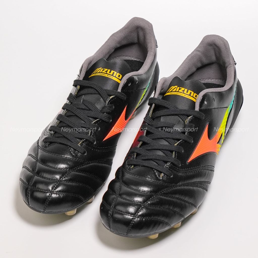 Giày đá bóng cỏ tự nhiên Mizuno Morelia Neo V Pro FG Bright Black - Black/Lava Orange/Arcadia P1GA268400
