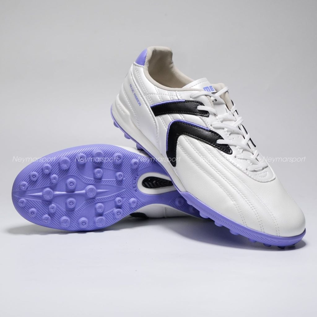 Giày đá bóng cỏ nhân tạo Kelme Blue Ribbon TF - White/Purple 8621ZX1451-118