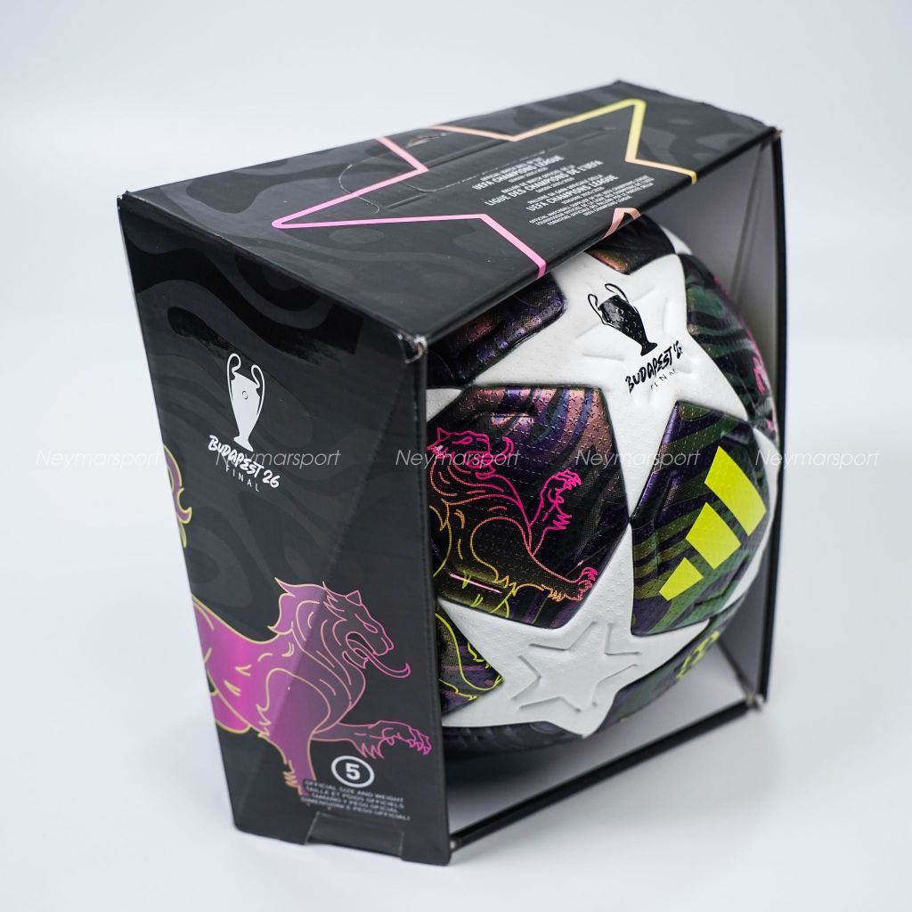 Quả bóng đá adidas Football Champions League Final 2025/26 Puskás Aréna Match Ball - Purple/White JX9077