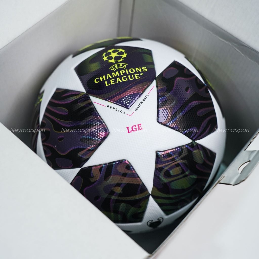Quả bóng đá adidas Football Champions League Final 2025/26 Puskás Aréna League Box - Purple/White JX9101