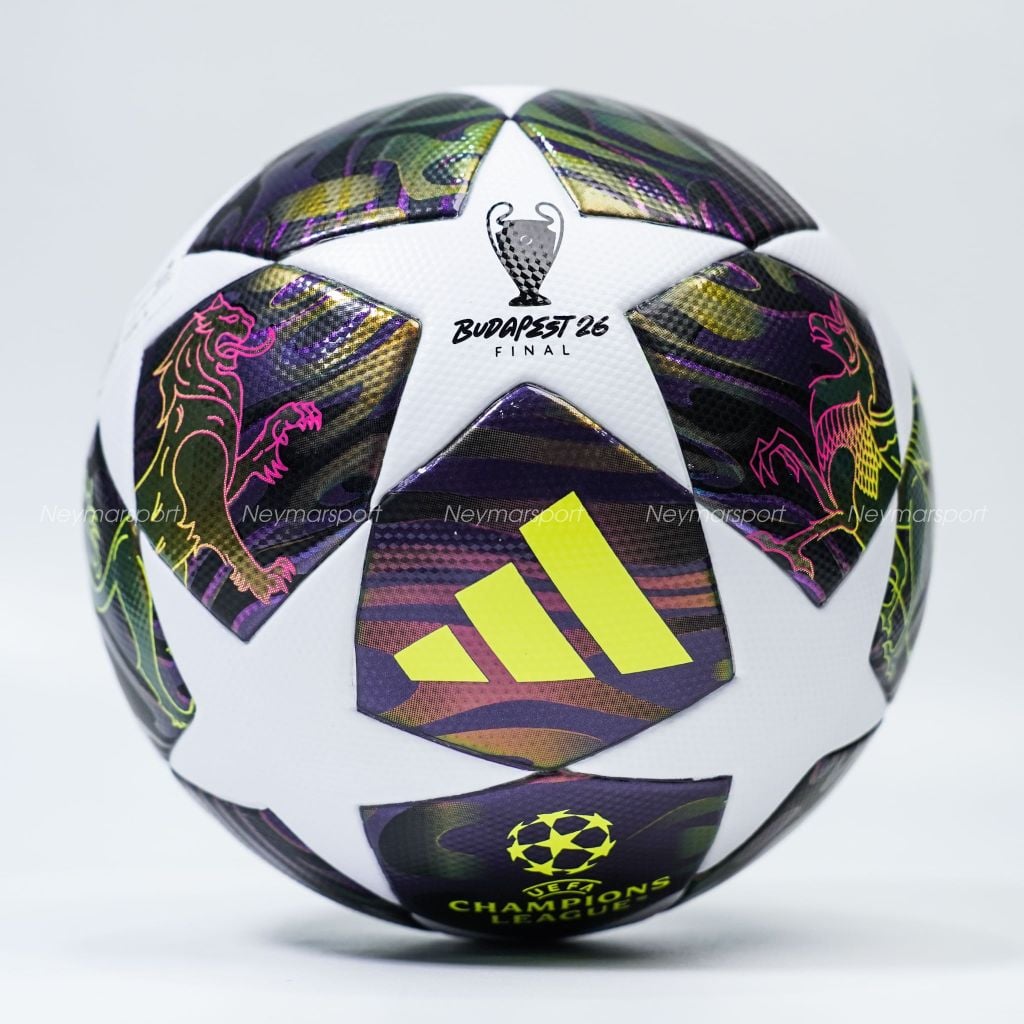 Quả bóng đá adidas Football Champions League Final 2025/26 Puskás Aréna League Box - Purple/White JX9101
