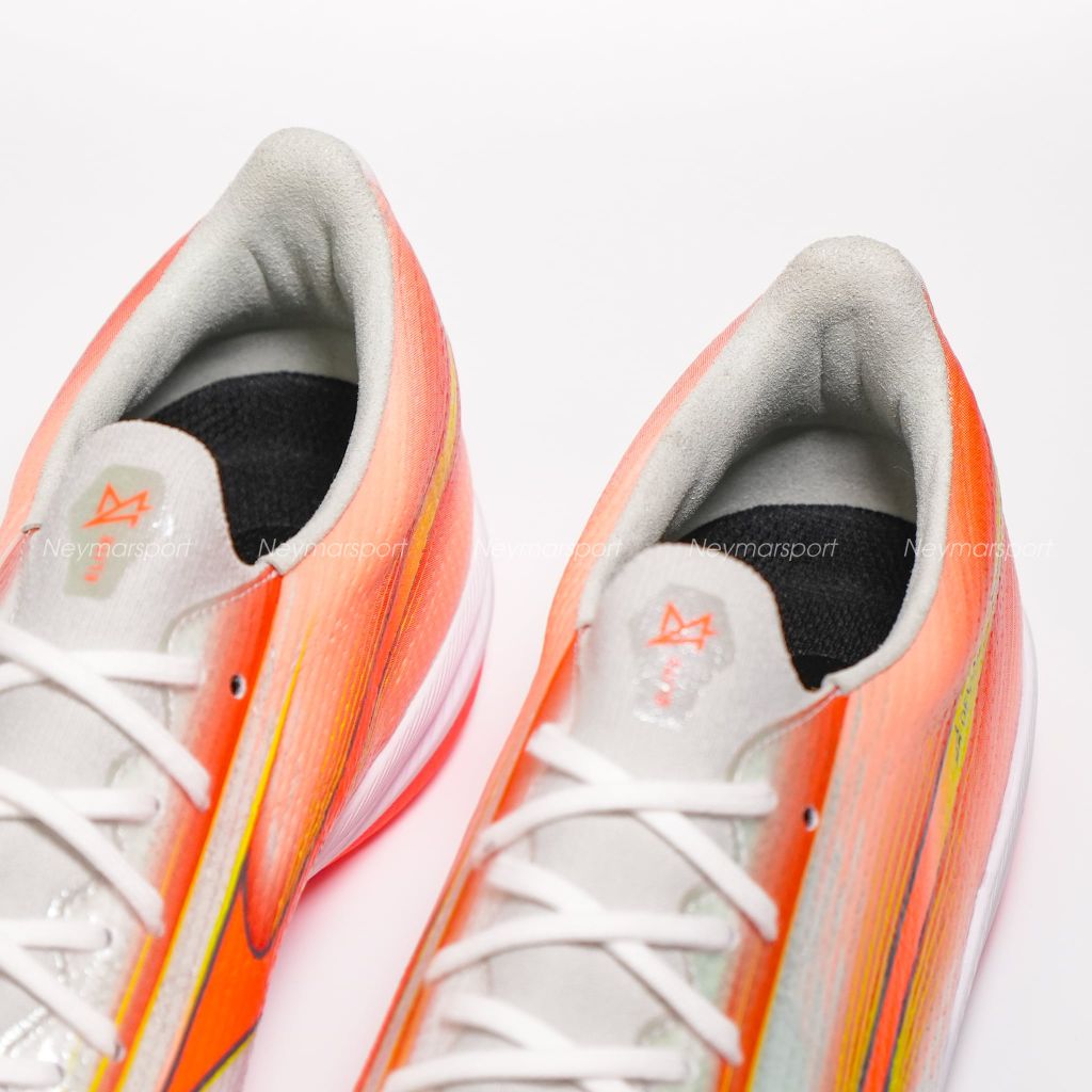 Giày đá bóng cỏ nhân tạo Mizuno Alpha III ELITE TF Prism White - White/Lava Orange/Evening Primrose P1GD266254