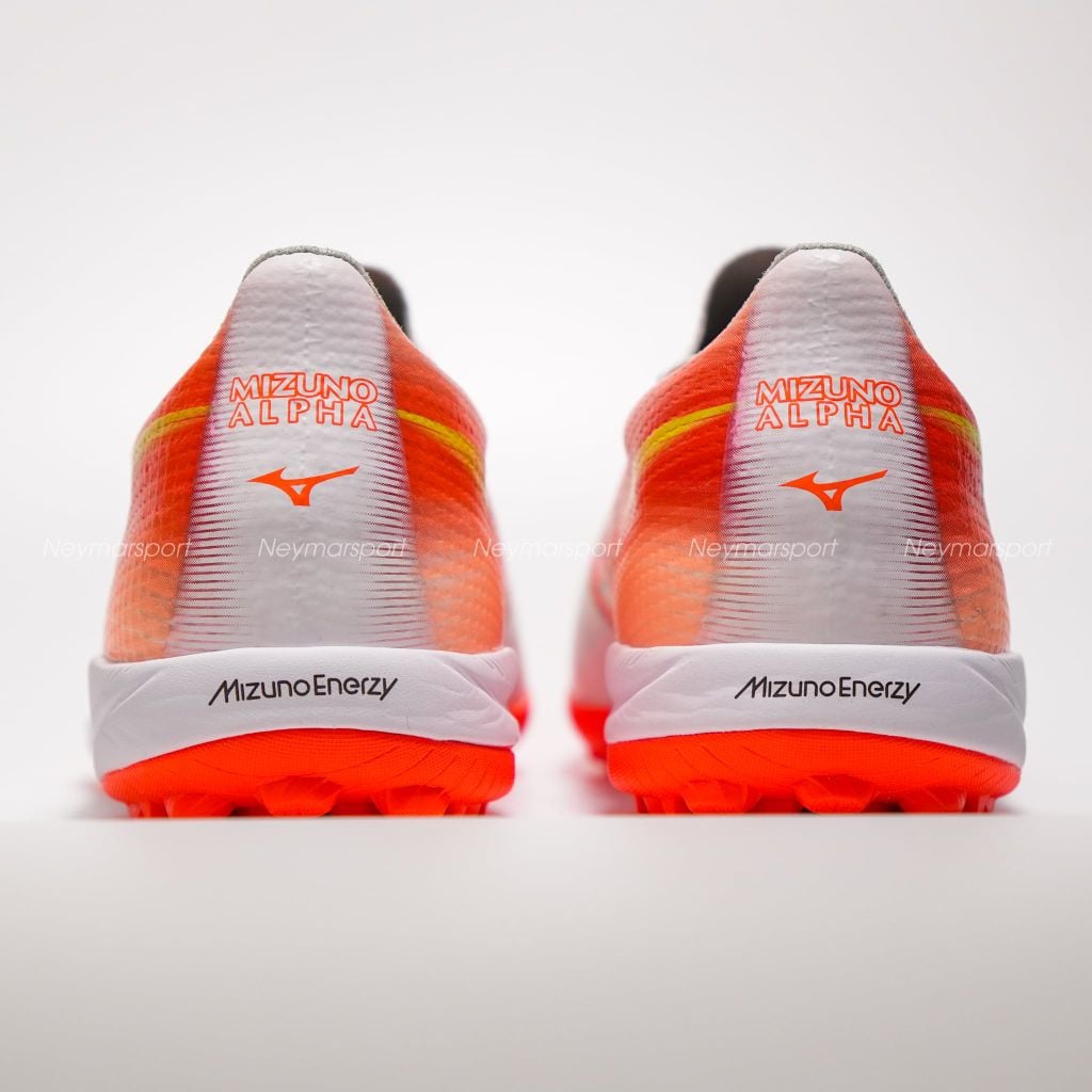 Giày đá bóng cỏ nhân tạo Mizuno Alpha III ELITE TF Prism White - White/Lava Orange/Evening Primrose P1GD266254