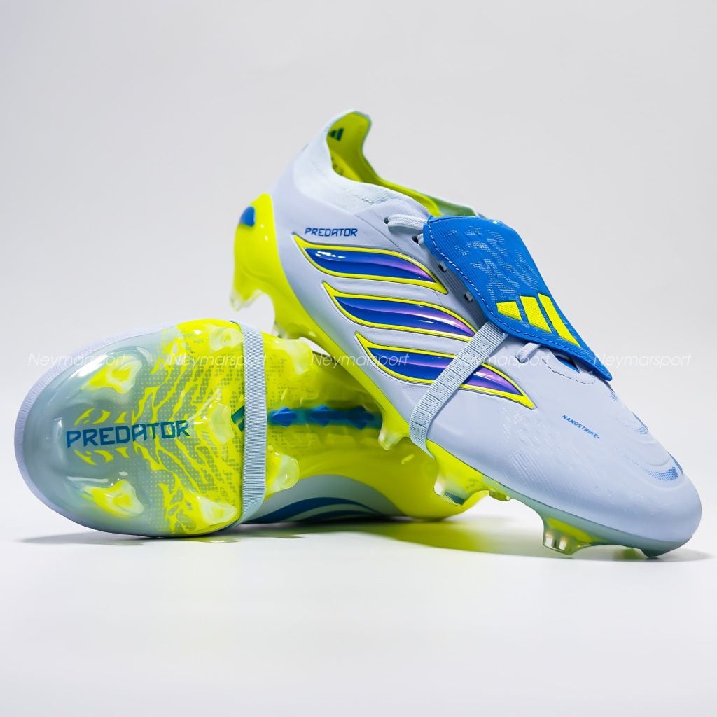 Giày đá bóng cỏ tự nhiên Adidas Predator Elite Fold-over Tongue FG Ice Cold Precision - Crystal Sky/ Ray Blue JS0378