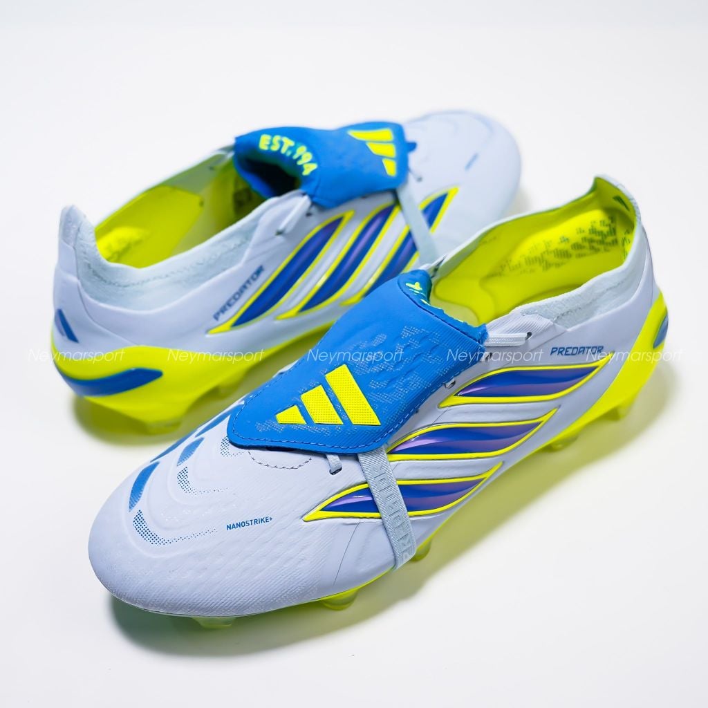 Giày đá bóng cỏ tự nhiên Adidas Predator Elite Fold-over Tongue FG Ice Cold Precision - Crystal Sky/ Ray Blue JS0378