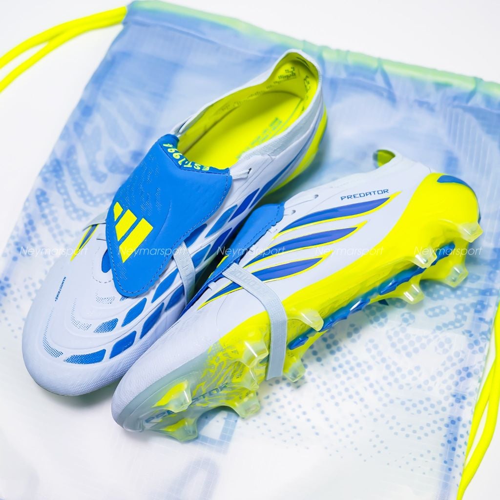 Giày đá bóng cỏ tự nhiên Adidas Predator Elite Fold-over Tongue FG Ice Cold Precision - Crystal Sky/ Ray Blue JS0378