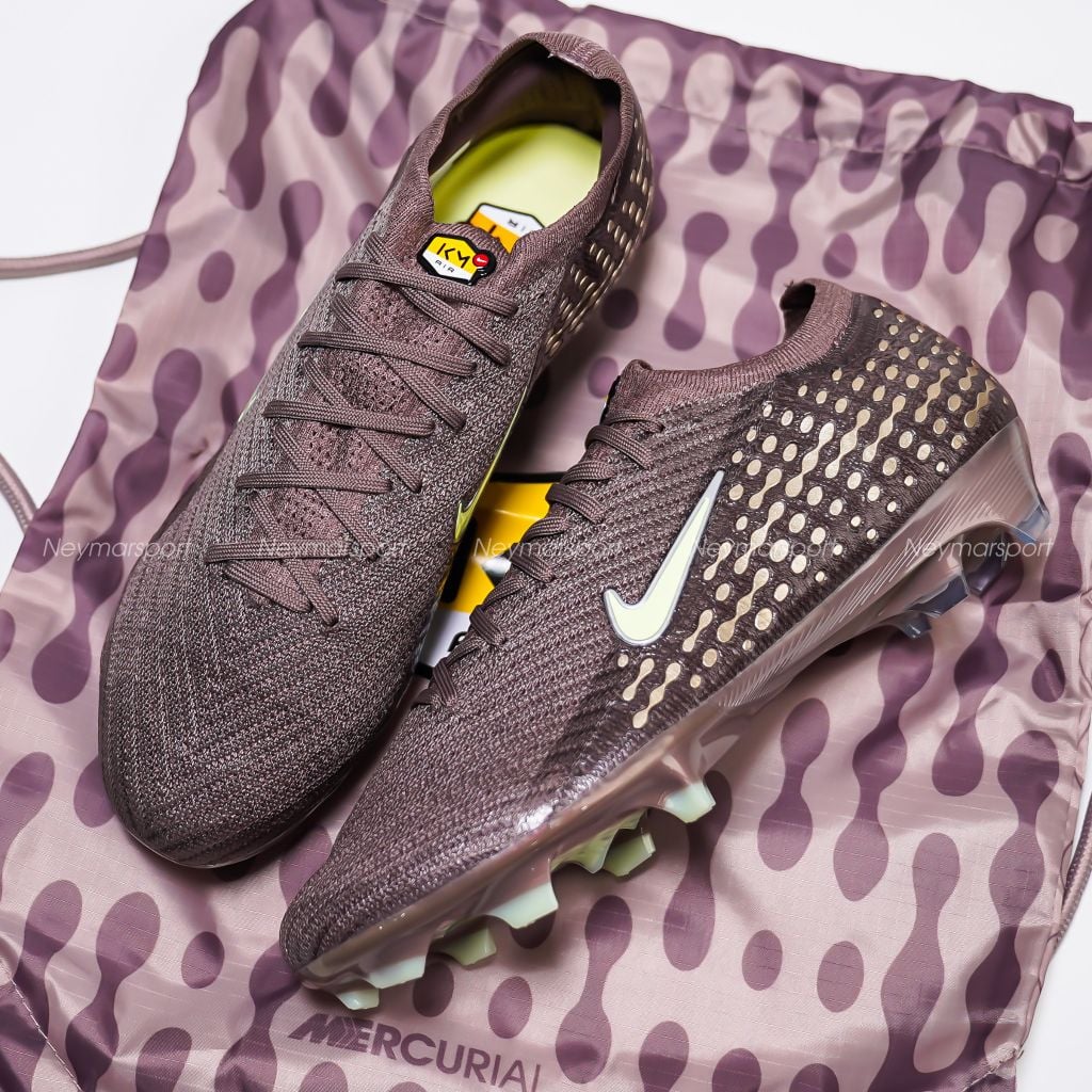 Giày đá bóng cỏ tự nhiên Nike Air Zoom Mercurial Vapor 16 Elite FG Mbappé Personal Edition - Plum Eclipse/Metallic Silver FQ8683-200