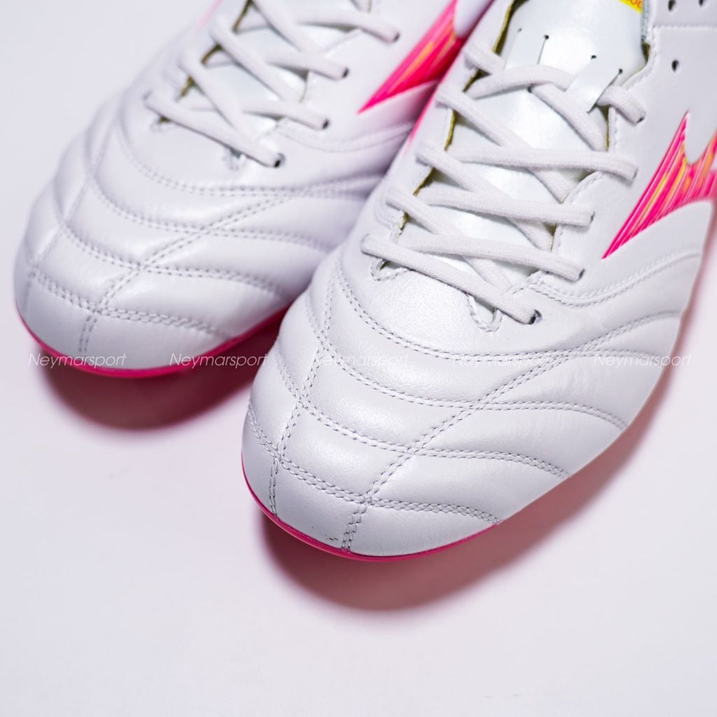 Giày đá bóng cỏ tự nhiên Mizuno Morelia Neo IV Elite FG Blazing Flair - White/Fuchsia Purple P1GA263264