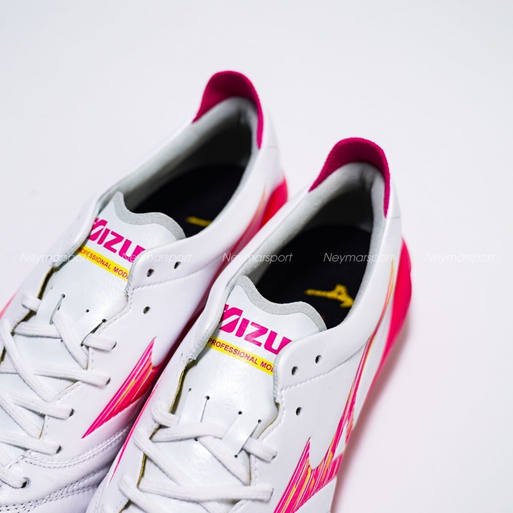 Giày đá bóng cỏ tự nhiên Mizuno Morelia Neo IV Elite FG Blazing Flair - White/Fuchsia Purple P1GA263264