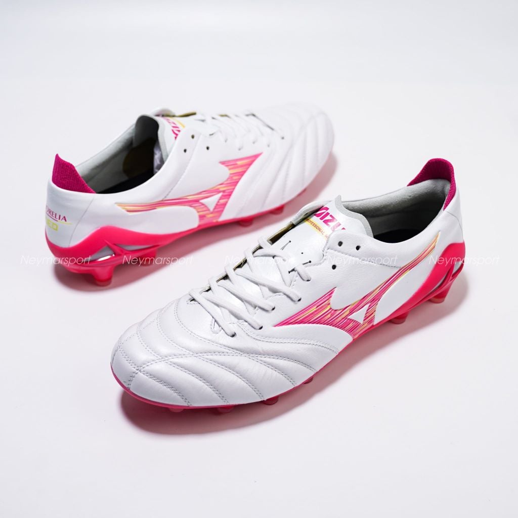 Giày đá bóng cỏ tự nhiên Mizuno Morelia Neo IV Elite FG Blazing Flair - White/Fuchsia Purple P1GA263264