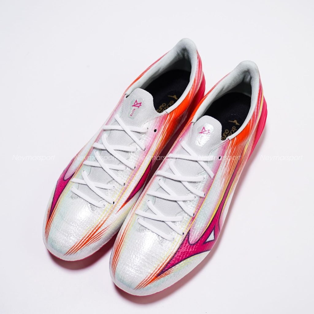 Giày đá bóng cỏ tự nhiên Mizuno Alpha III Elite FG Blazing Flair - White/Fuchsia Purple P1GA266264