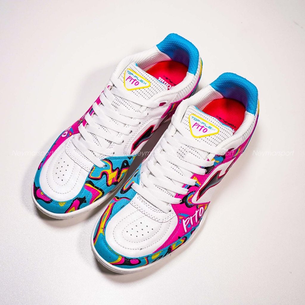 Giày đá bóng cỏ nhân tạo Joma Top Flex Pito 2462 Limited Edition TF - White Coral/Multicolor TOPW2462TF
