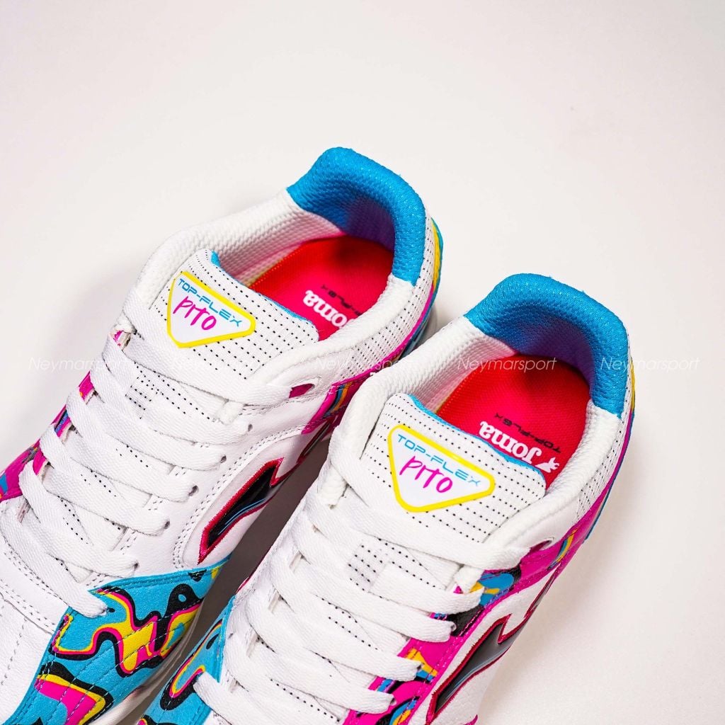 Giày đá bóng cỏ nhân tạo Joma Top Flex Pito 2462 Limited Edition TF - White Coral/Multicolor TOPW2462TF
