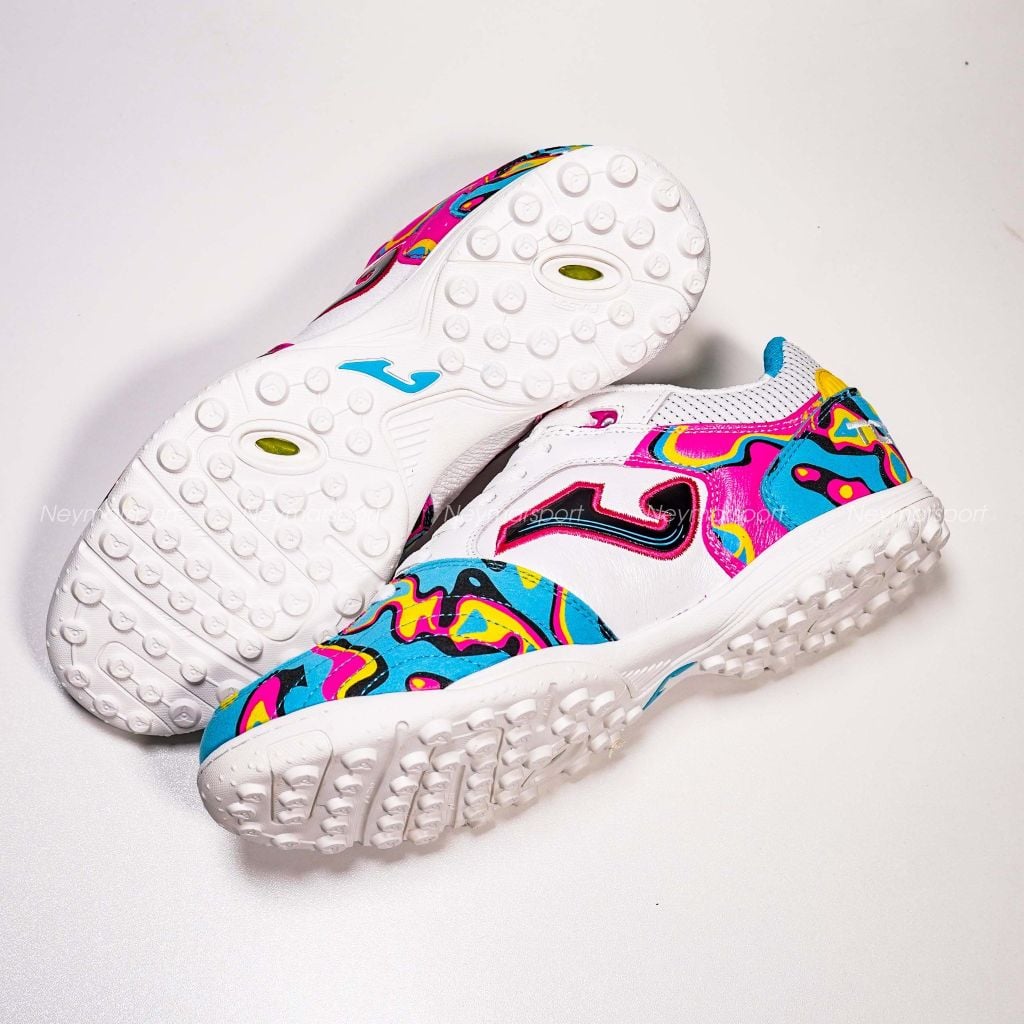 Giày đá bóng cỏ nhân tạo Joma Top Flex Pito 2462 Limited Edition TF - White Coral/Multicolor TOPW2462TF