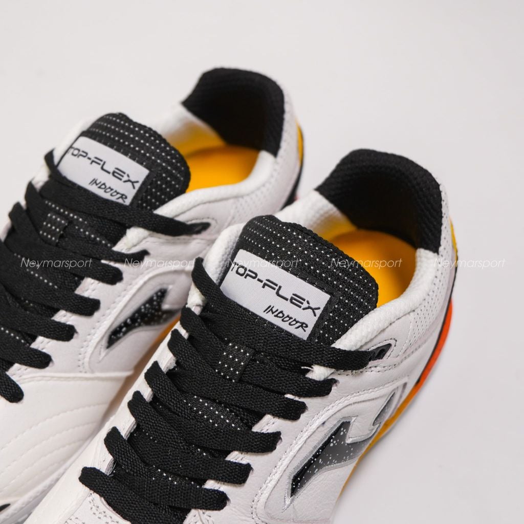 Giày đá bóng Futsal Joma Top Flex 2602 IN - White/Black/Orange TOPS2632IN