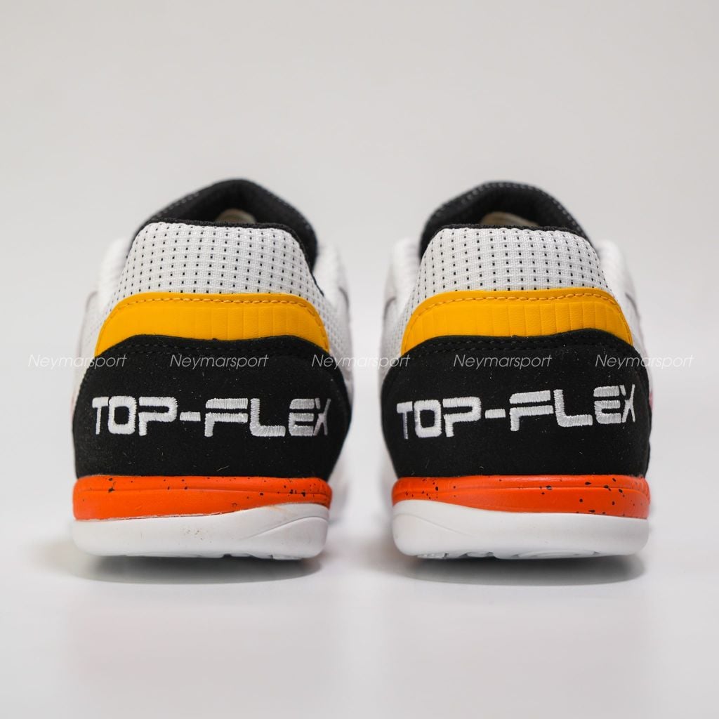 Giày đá bóng Futsal Joma Top Flex 2602 IN - White/Black/Orange TOPS2632IN