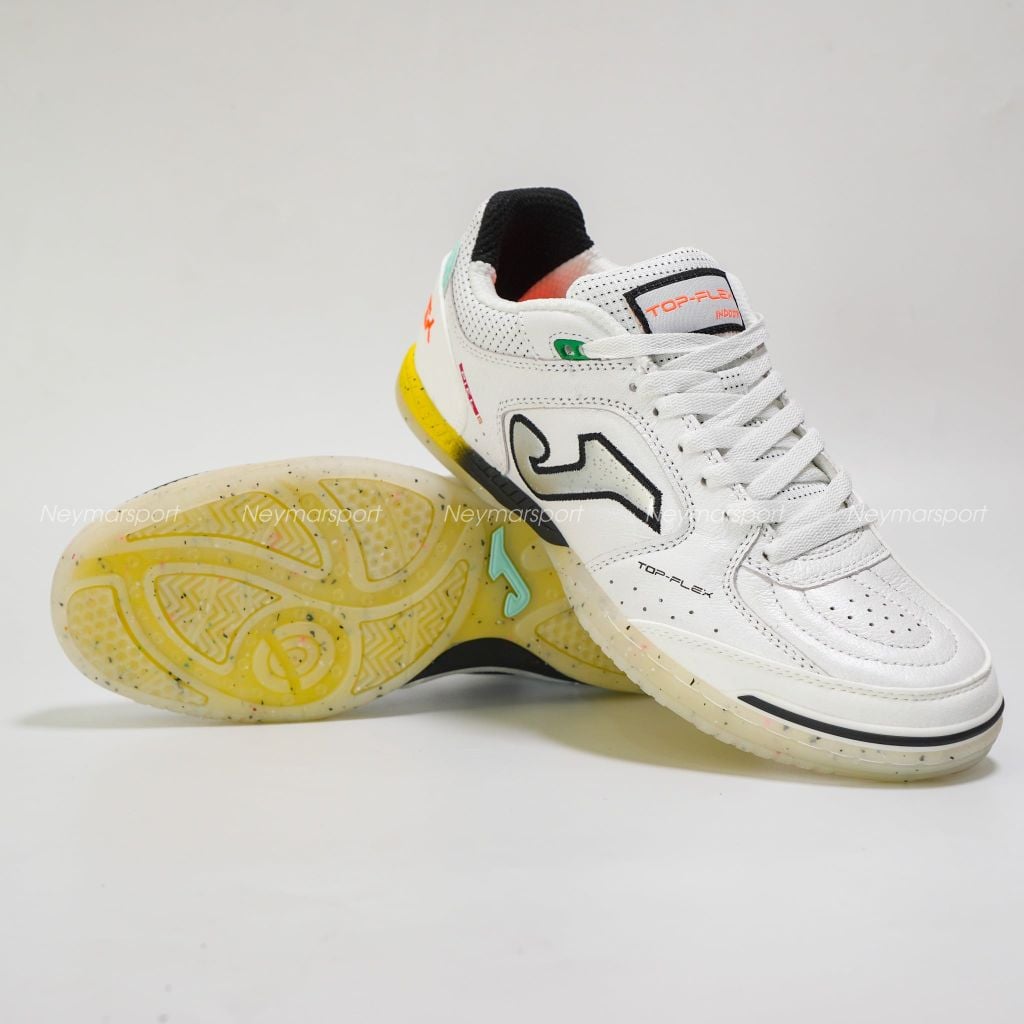 Giày đá bóng Futsal Joma Top Flex 2602 IN - White/Black TOPS2602IN