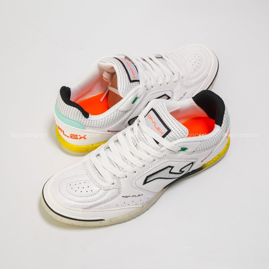 Giày đá bóng Futsal Joma Top Flex 2602 IN - White/Black TOPS2602IN