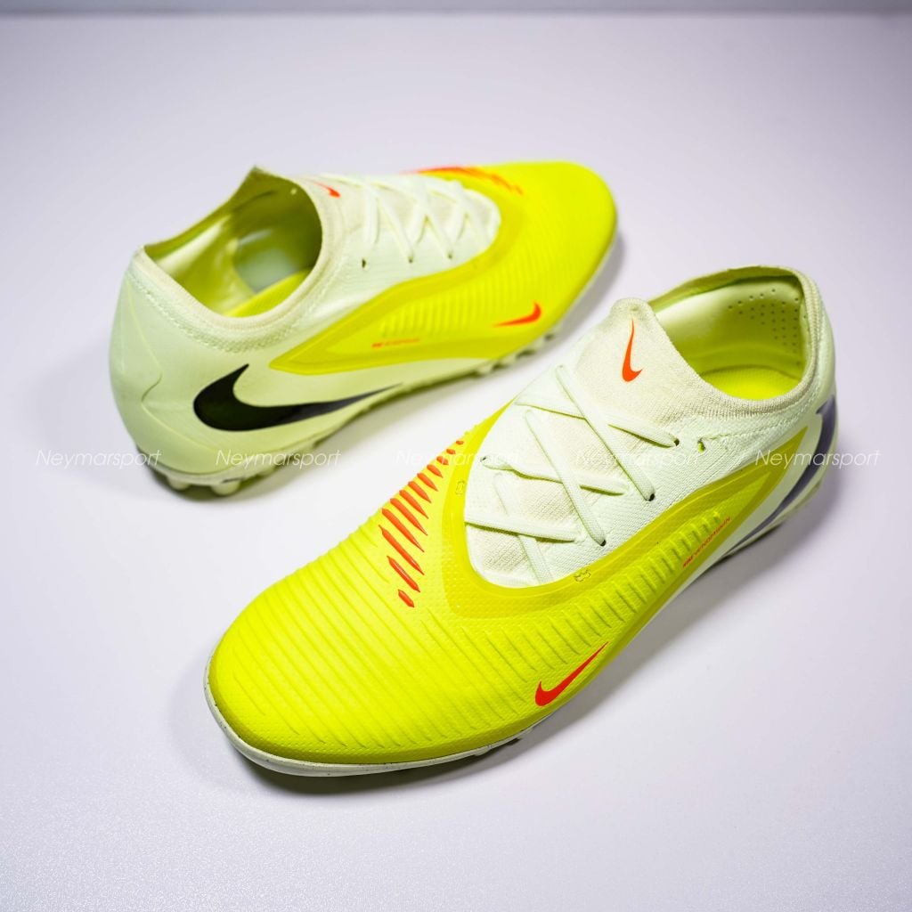 Giày đá bóng cỏ nhân tạo Nike React Phantom 6 Pro Low TF Max Voltage - Limelight/Black/Hyper Crimson HJ4123-800