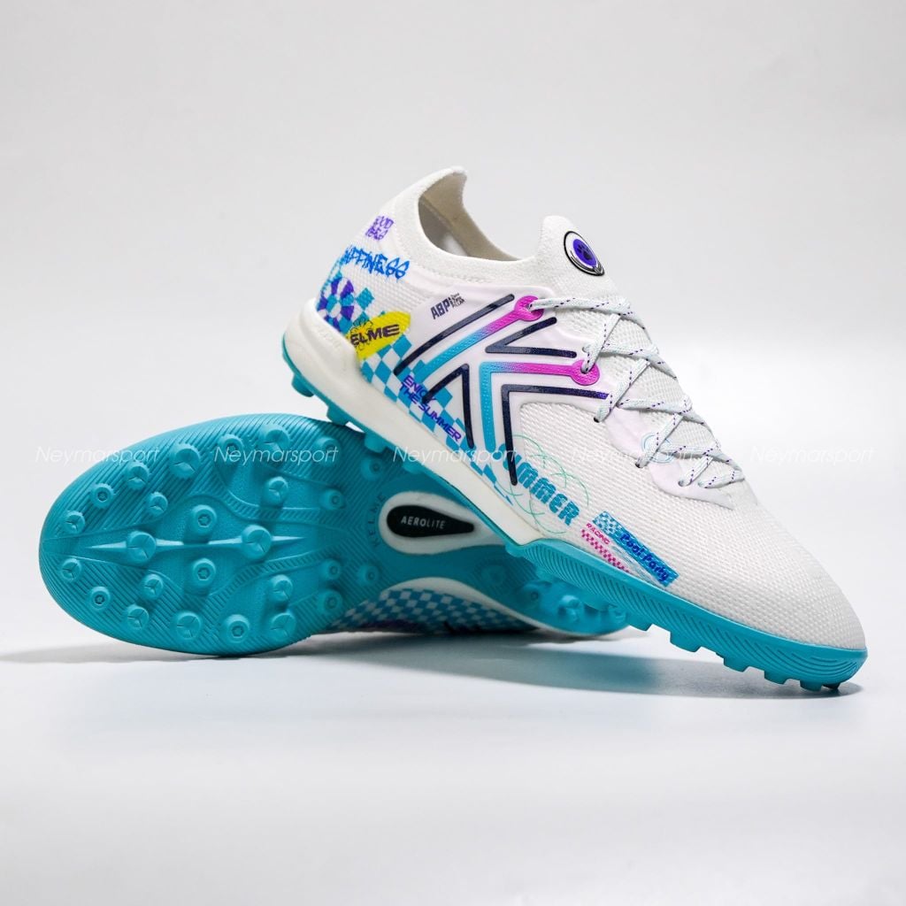 Giày đá bóng cỏ nhân tạo Kelme 5.0 TF - White/Royal Blue 9521ZX1324-104