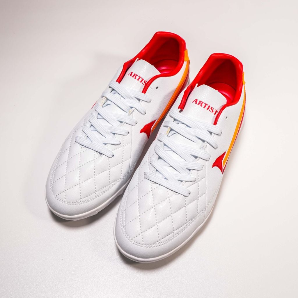 Giày đá bóng cỏ nhân tạo Kamito Artista Pro TF - White/Red/Orange KMTF240355