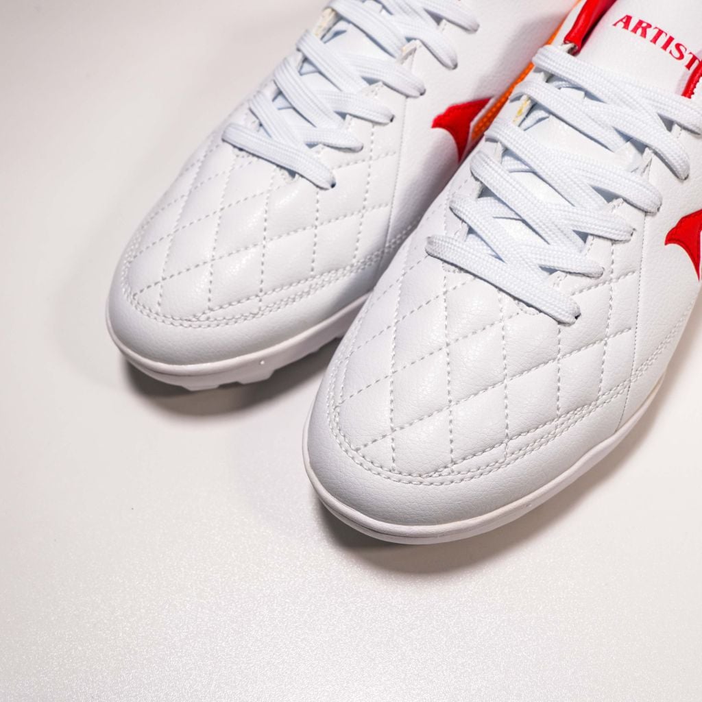 Giày đá bóng cỏ nhân tạo Kamito Artista Pro TF - White/Red/Orange KMTF240355