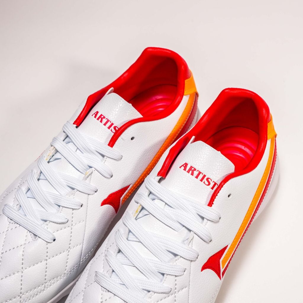 Giày đá bóng cỏ nhân tạo Kamito Artista Pro TF - White/Red/Orange KMTF240355