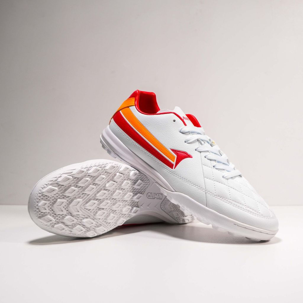 Giày đá bóng cỏ nhân tạo Kamito Artista Pro TF - White/Red/Orange KMTF240355