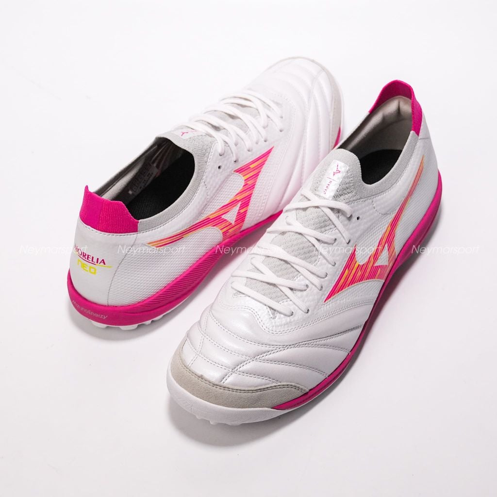 Giày đá bóng cỏ nhân tạo Mizuno Morelia Sala Beta Japan TF Blazing Flair - White/Fuchsia Purple Q1GB264064