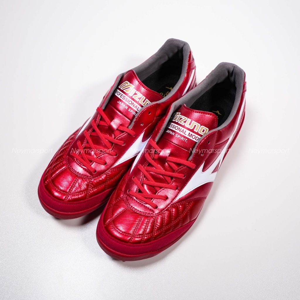 Giày đá bóng cỏ nhân tạo Mizuno Morelia Sala Made in Japan AS TF Red Ruby - Red/White Q1GB250260