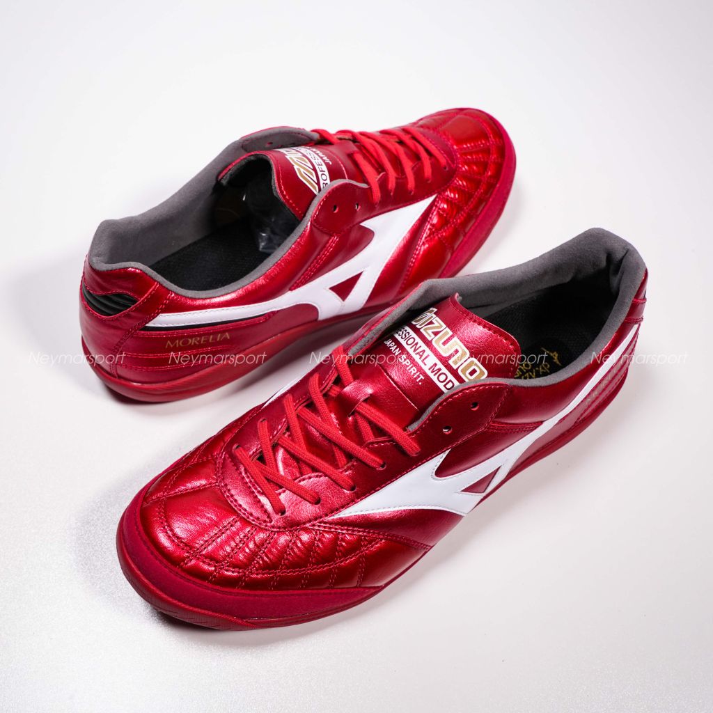 Giày đá bóng cỏ nhân tạo Mizuno Morelia Sala Made in Japan AS TF Red Ruby - Red/White Q1GB250260