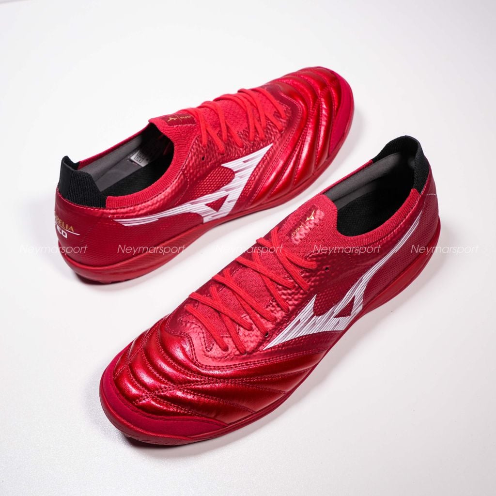 Giày đá bóng cỏ nhân tạo Mizuno Morelia Neo Sala Beta Made in Japan TF Red Ruby - Red/White Q1GB254060