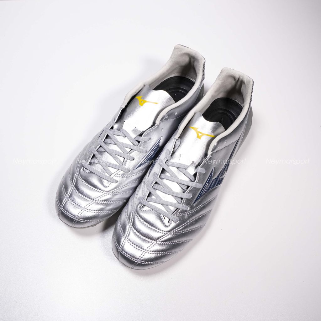 Giày đá bóng cỏ tự nhiên Mizuno Monarcida Neo III Pro FG Platinum Silver - Galaxy Silver/Cool Gray P1GA252204