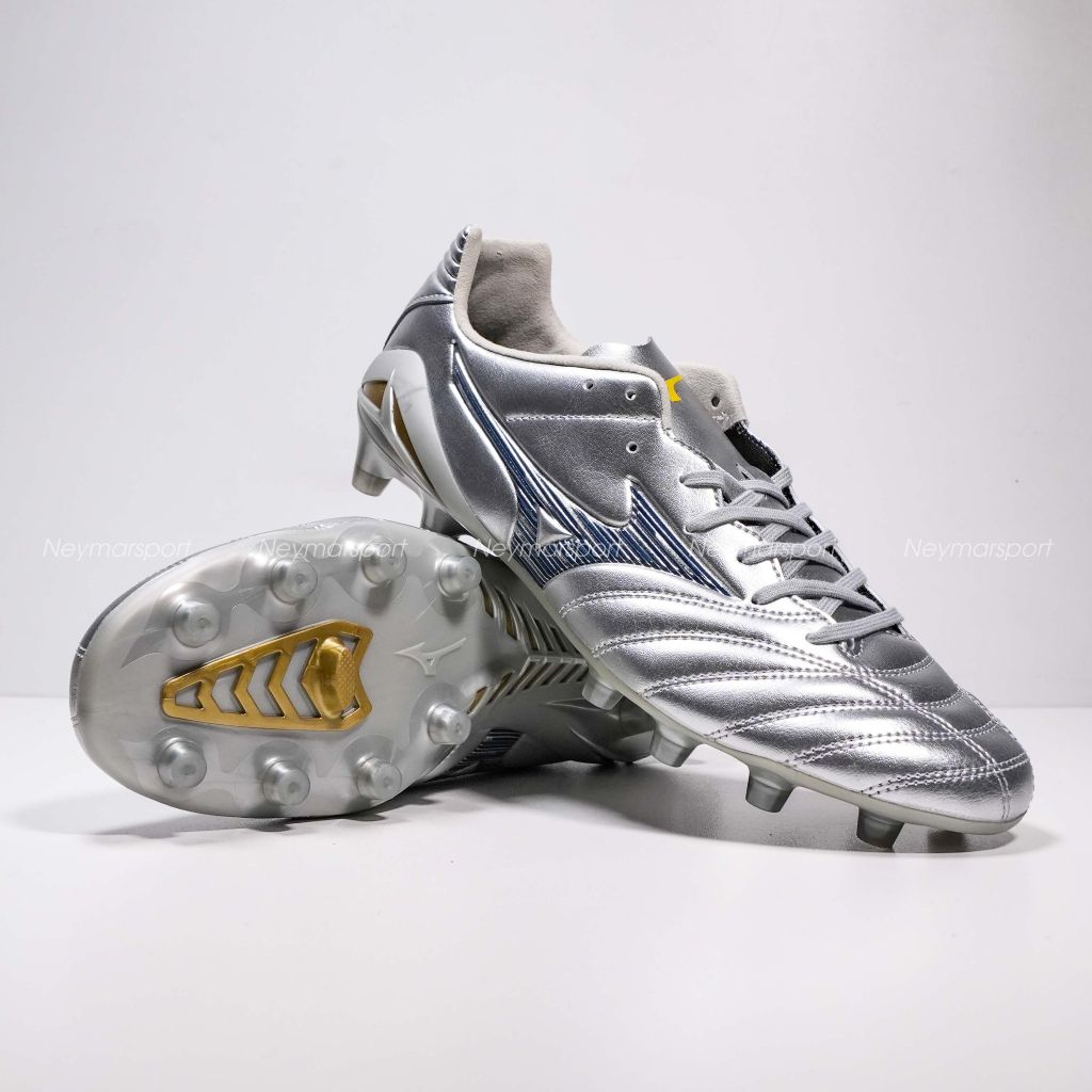 Giày đá bóng cỏ tự nhiên Mizuno Monarcida Neo III Pro FG Platinum Silver - Galaxy Silver/Cool Gray P1GA252204