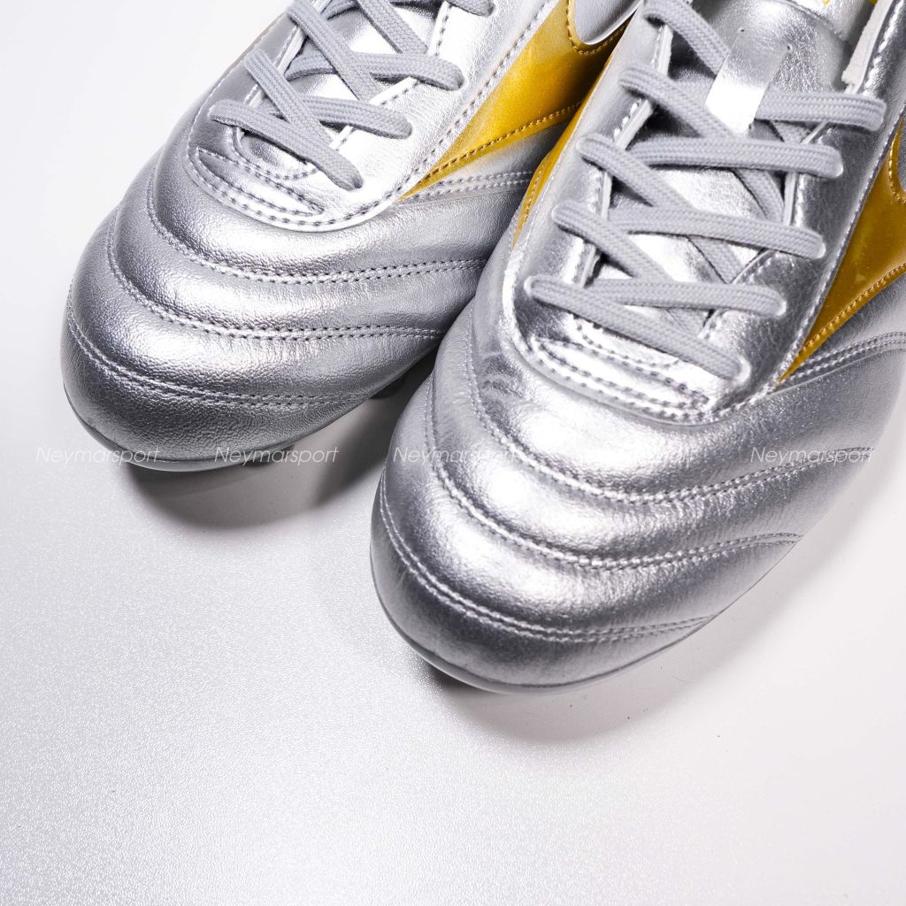 Giày đá bóng cỏ tự nhiên Mizuno Morelia II Pro FG Platinum Silver - Galaxy Silver/Cool Gray P1GA251304