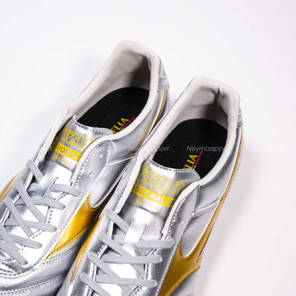 Giày đá bóng cỏ tự nhiên Mizuno Morelia II Pro FG Platinum Silver - Galaxy Silver/Cool Gray P1GA251304