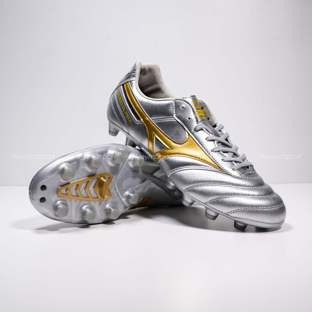 Giày đá bóng cỏ tự nhiên Mizuno Morelia II Pro FG Platinum Silver - Galaxy Silver/Cool Gray P1GA251304