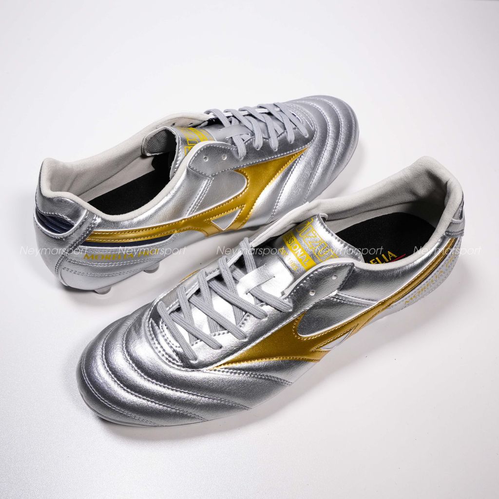 Giày đá bóng cỏ tự nhiên Mizuno Morelia II Pro FG Platinum Silver - Galaxy Silver/Cool Gray P1GA251304