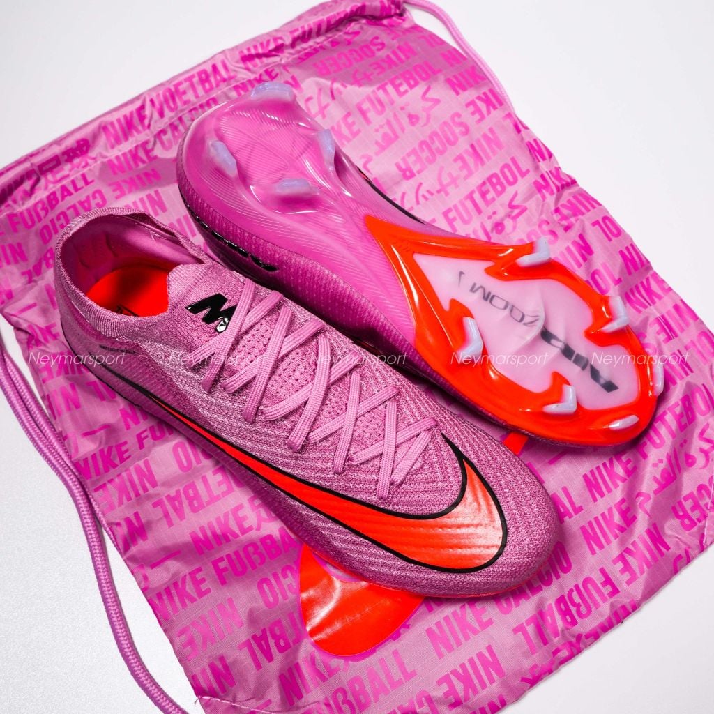 Giày đá bóng cỏ tự nhiên Nike Air Zoom Mercurial Vapor 16 Elite FG Scary Good - Magic Flamingo/Black/Total Crimson FQ1457-600