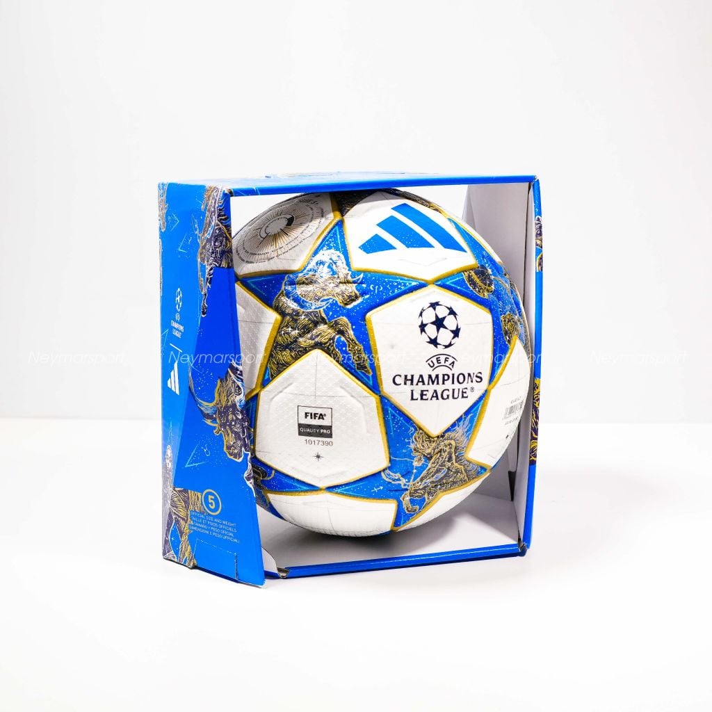 Quả bóng đá adidas Football Pro Champions League 2025/26 Match Ball - White/Dark Blue/Gold Metallic JD0188