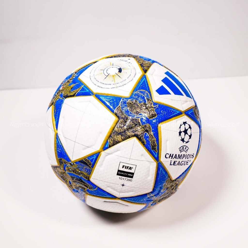 Quả bóng đá adidas Football Pro Champions League 2025/26 Match Ball - White/Dark Blue/Gold Metallic JD0188