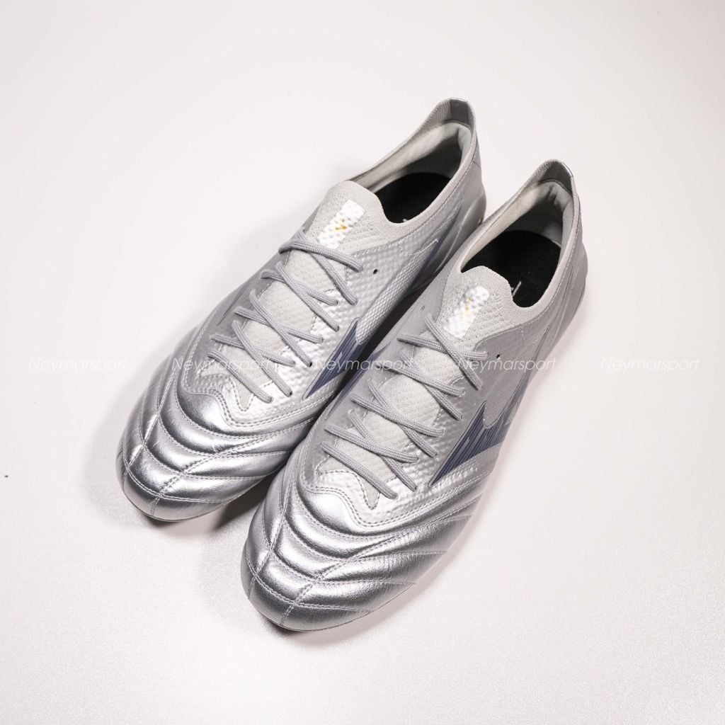 Giày đá bóng cỏ tự nhiên Mizuno Morelia Neo IV Beta Elite FG Platinum Silver - Galaxy Silver/Cool Gray P1GA254204