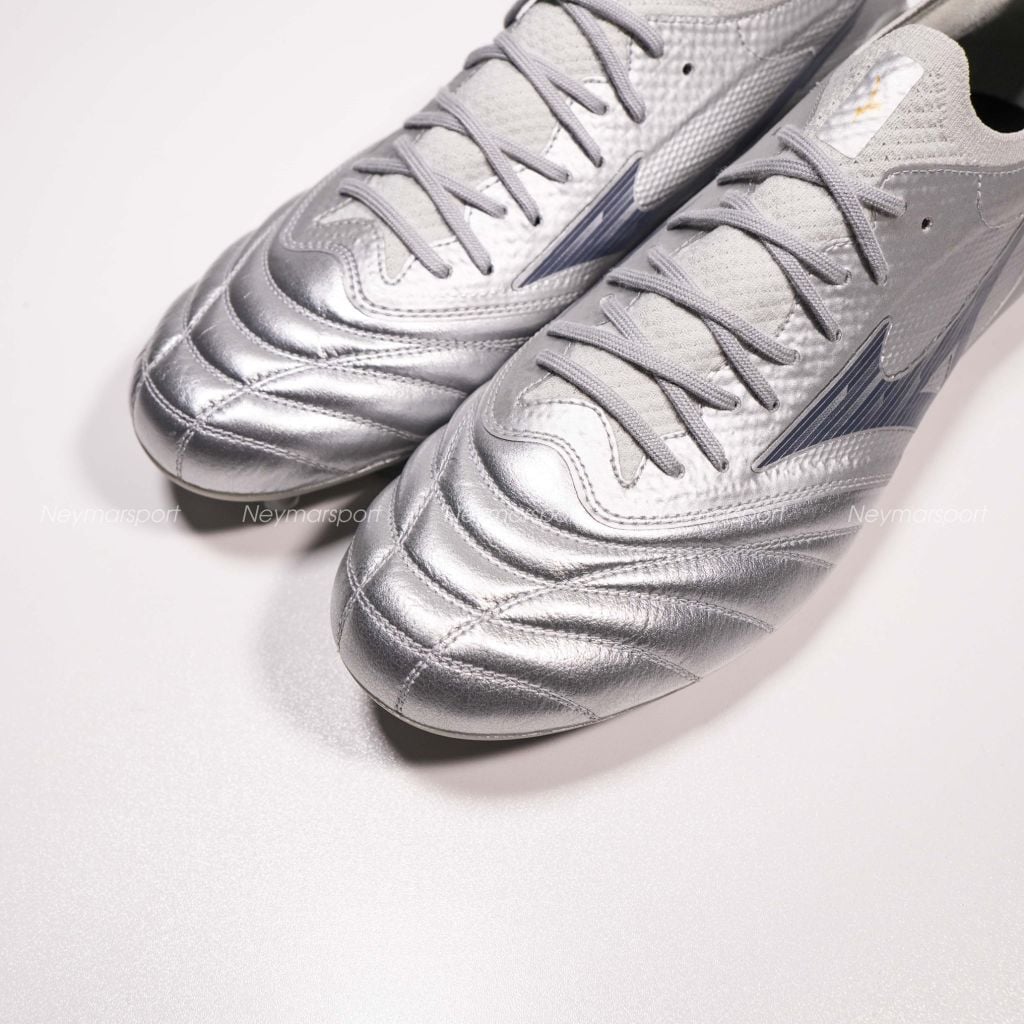 Giày đá bóng cỏ tự nhiên Mizuno Morelia Neo IV Beta Elite FG Platinum Silver - Galaxy Silver/Cool Gray P1GA254204
