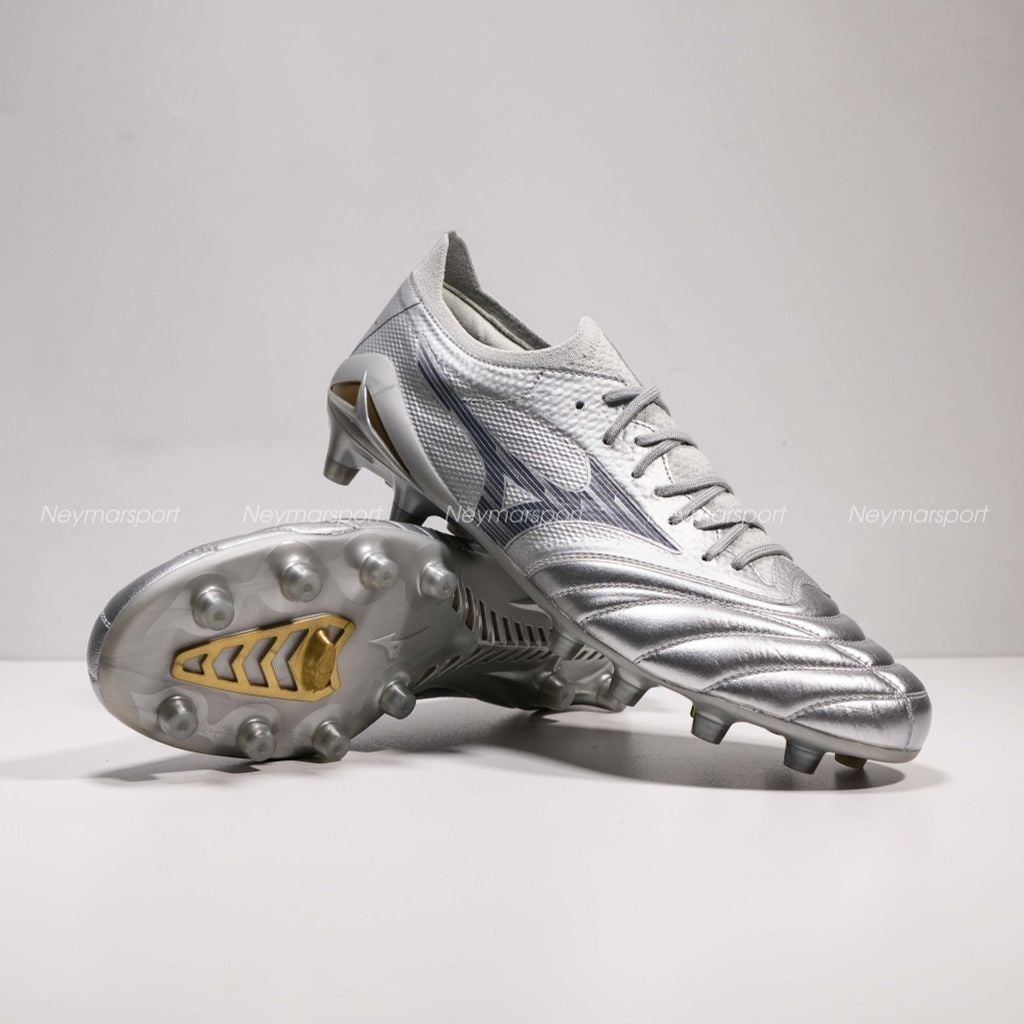 Giày đá bóng cỏ tự nhiên Mizuno Morelia Neo IV Beta Elite FG Platinum Silver - Galaxy Silver/Cool Gray P1GA254204