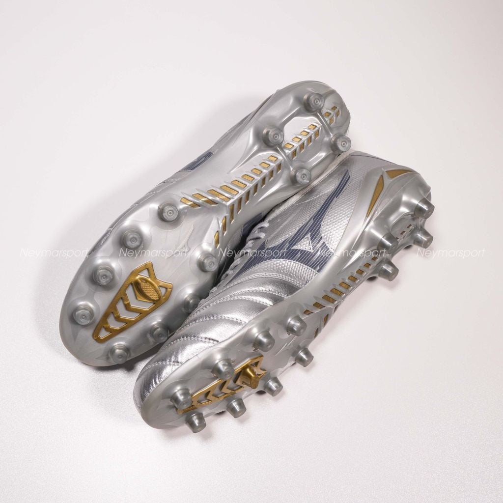 Giày đá bóng cỏ tự nhiên Mizuno Morelia Neo IV Beta Elite FG Platinum Silver - Galaxy Silver/Cool Gray P1GA254204